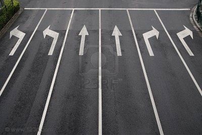 Flechas de seleccion de carril autoescuela