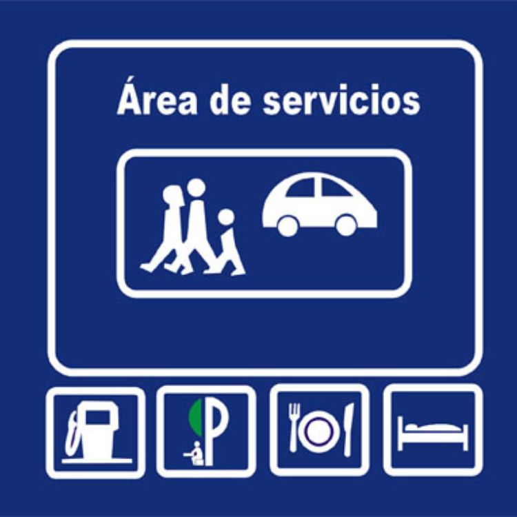 Señal de área de servicios - Autoescuelas Vial Masters